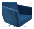 Кресло Milan хром флок синий