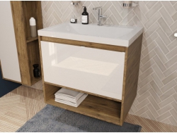 Тумба с раковиной Monaco Wood 600 1 ящик с нишей